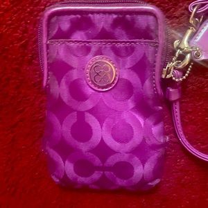 COACH cigarette/ iPhone 6 holder with back pocket